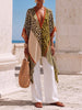 Loose, Comfortable Chiffon Top With Animal Print Paneling