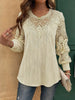 Romantic Vintage-Inspired Lace & Pleated Tunic Blouse