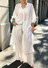 Breathable Art Casual Long Top And Pants Cotton And Linen Two-piece Set