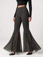 Stylish And Sexy Stretchy Polka-dot Flared Pants