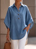 Artfully Tailored Lightweight Denim Shirt Top