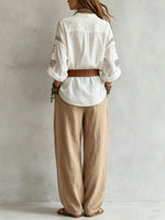 Women's Button-Down Boho Blouse