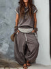 Loose-fit Casual Cotton Hoodie And Pants Two-piece Set
