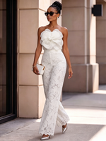 Resort Wear Elegant Romantic Floral Two-piece Set