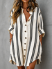 Women’s Short Sleeve V-neck Flowy Chiffon Midi Dress With Pockets