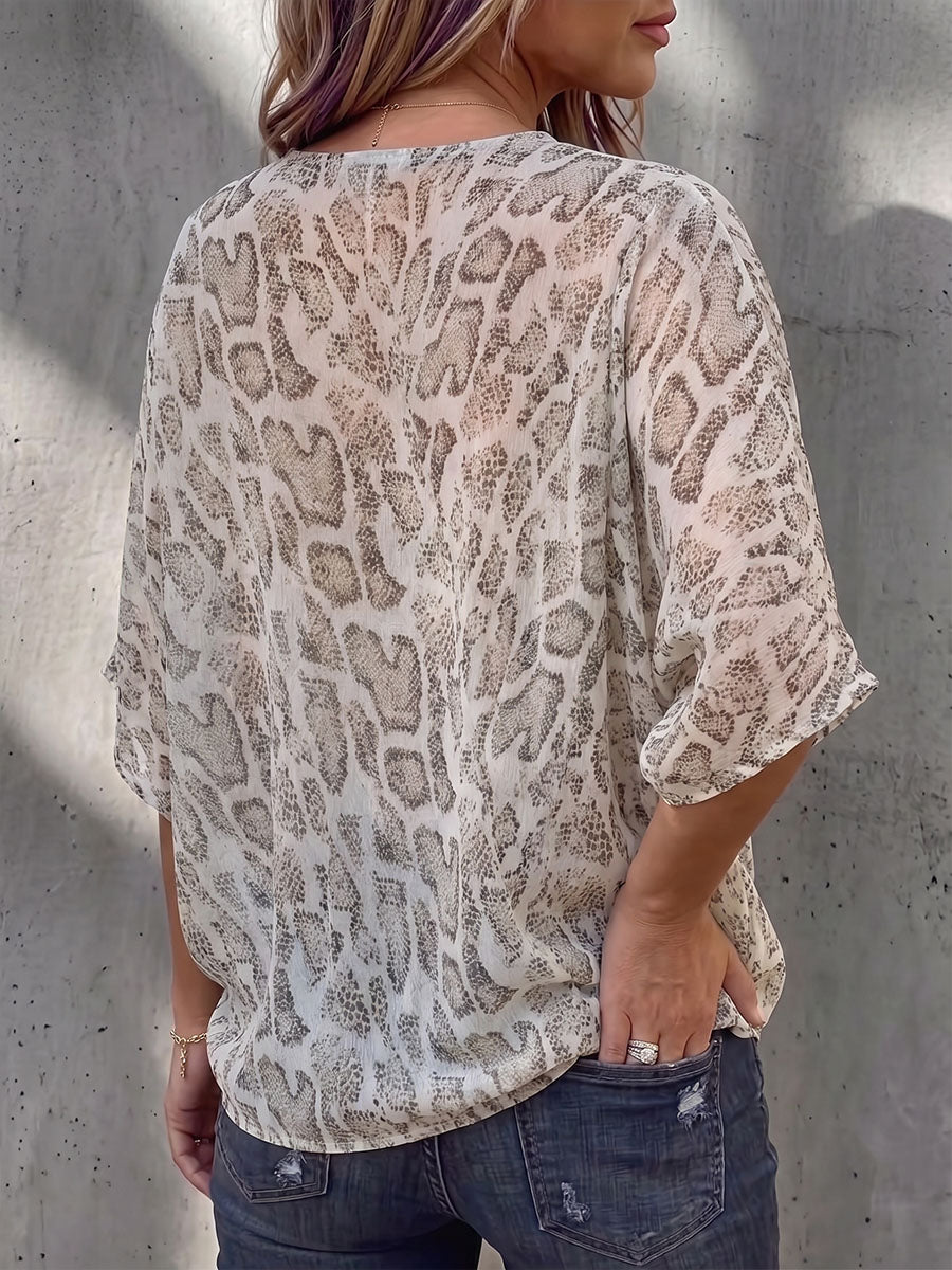 Vintage Art Comfortable Fabrics Chiffon Shirt