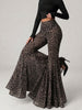 Stylish And Sexy Stretchy Leopard-print Flared Pants