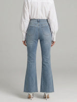 Bohemian Embroidered Rhinestone Flared Jeans