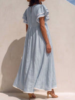 Vintage Art Comfortable Fabrics Cotton Linen Dress