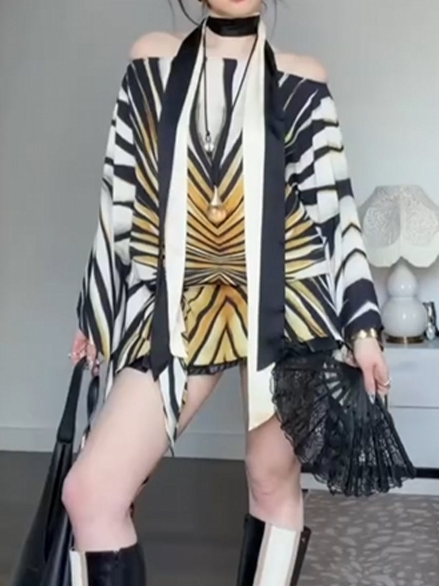 Relaxed-fit Casual Top With Artistic Print